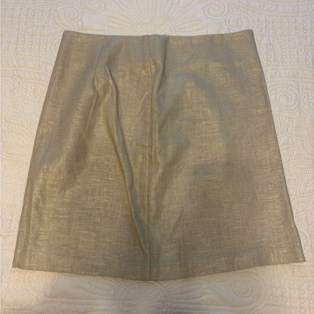 New York & Company Gold Mini Skirt
